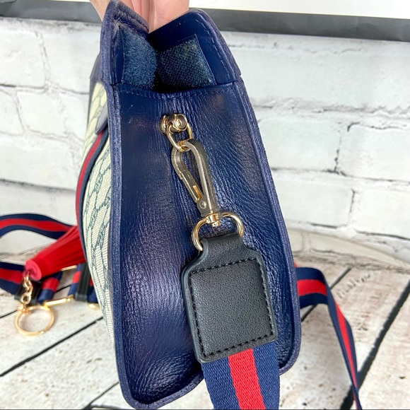 Gucci blue sherry line clutch crossbody bag - Picture 12 of 15